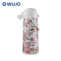Wujo 1L 1.9L ECO友好的热水咖啡玻璃空气泵热水瓶真空烧瓶