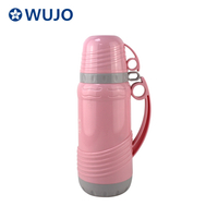 1L 1.8L粉色可爱玻璃衬里咖啡热水瓶茶水真空旅行塑料烧瓶