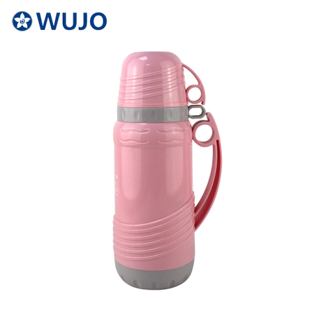 1L 1.8L粉色可爱玻璃衬里咖啡热水瓶茶水真空旅行塑料烧瓶