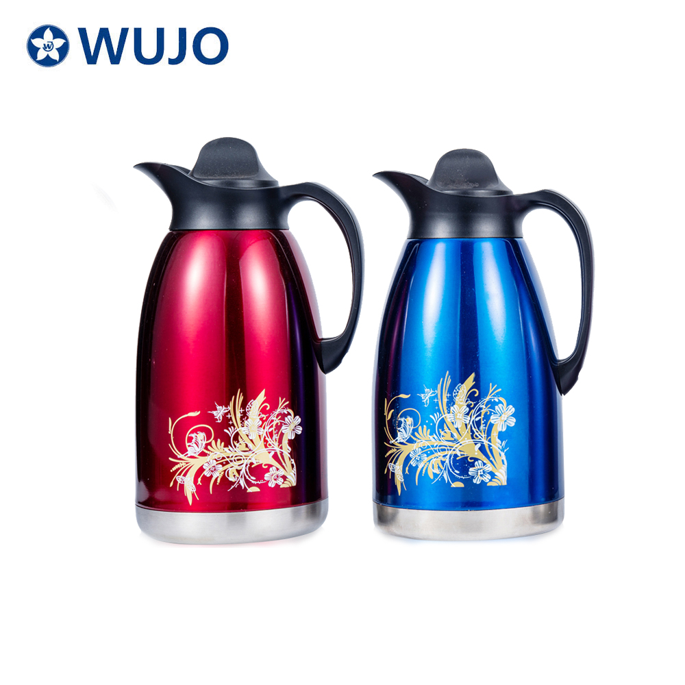 Wujo耐用牢不可破的顶级卖24小时热水阿富汗双壁SS热咖啡壶