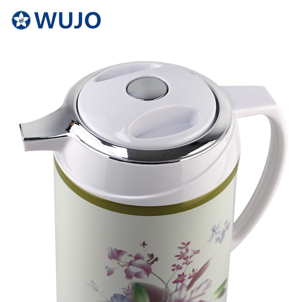 Wujo 1L 1.9L Arabic Saudi膳食铁热热水vaccum瓶装，玻璃灌装
